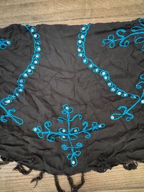 Bahamian Hand-Threaded Sequin Sarong Swim Cover-Up